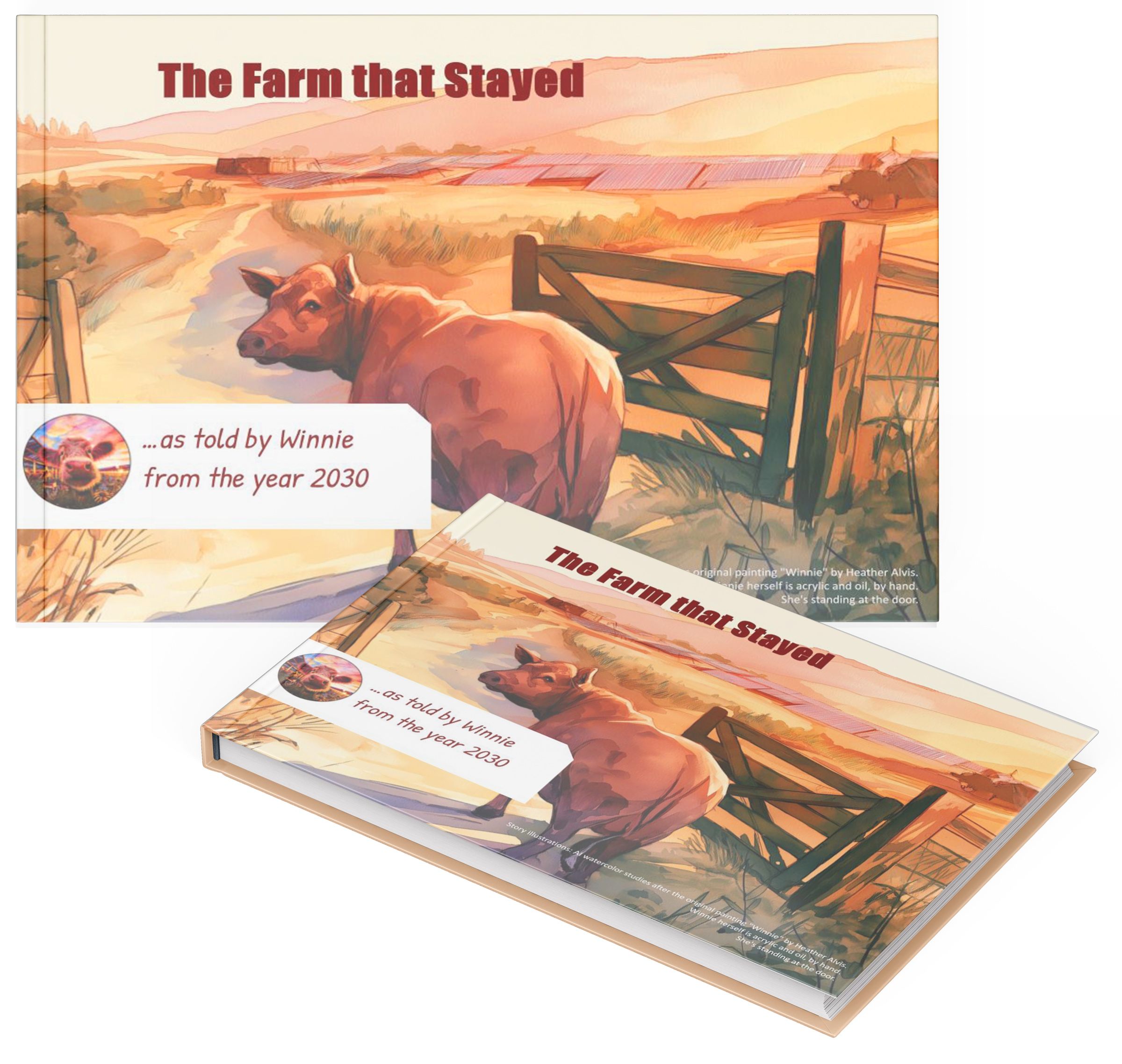 Cover of The Farm That Stayed, a storybook told by Winnie the cow.